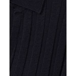 REISS WINNIE Knitted Open Collar Midi Dress